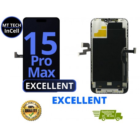 DISPLAY LCD + TOUCH EXCELLENT (INCELL) PER APPLE IPHONE 15 PRO MAX DISPLAY FULL HD 6,7" + FRAME