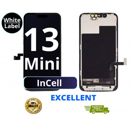 DISPLAY LCD + TOUCH EXCELLENT (INCELL) PER APPLE IPHONE 13 MINI DISPLAY FULL HD 5,4" + FRAME