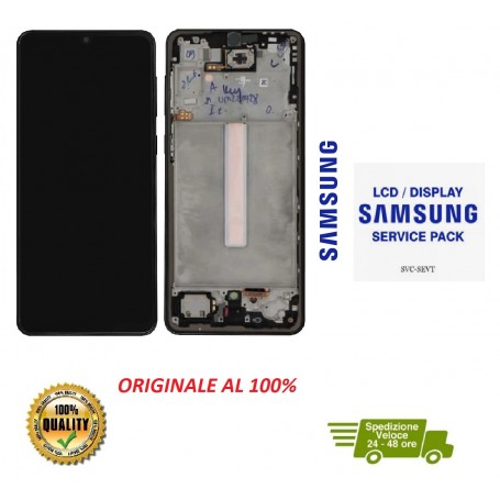 DISPLAY LCD ORIGINALE SAMSUNG A33 5G 2022 SM-A336 NERO CON FRAME