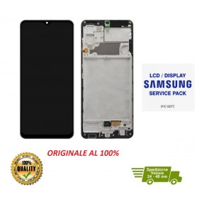 DISPLAY LCD ORIGINALE SAMSUNG A32 4G SM A325 NERO CON FRAME