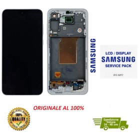 DISPLAY LCD ORIGINALE SAMSUNG A55 5G 2024 SM-A556 NERO CON FRAME
