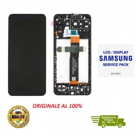 DISPLAY LCD TOUCH ORIGINALE  SAMSUNG A13 4G 2022 SM-A137 NERO CON FRAME