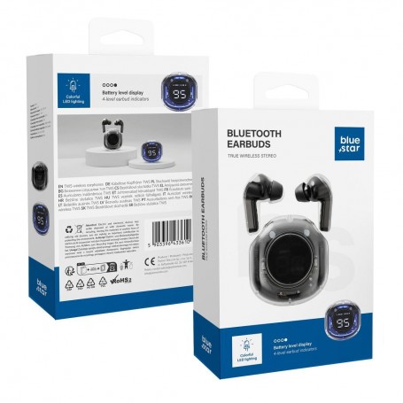 EARBUDS WIRELESS BLUE STAR AIRCRYSTAL TX1 TWS BLACK