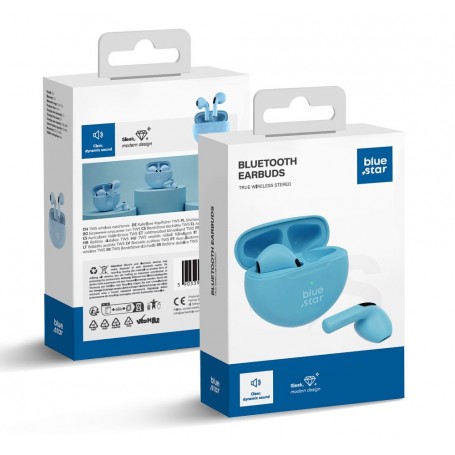 EARBUDS WIRELESS BLUE STAR CIRCLE BEAT TX3 TWS BLUE