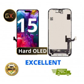 DISPLAY LCD + TOUCH SCREEN GX HARD OLED FHD+ PER APPLE IPHONE 15 + FRAME