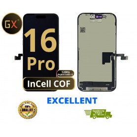DISPLAY LCD + TOUCH SCREEN GX INCELL COF FHD 120Hz PER APPLE IPHONE 16 PRO + FRAME