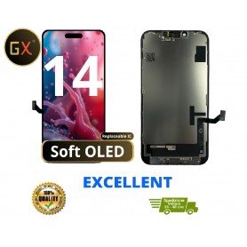 DISPLAY LCD + TOUCH SCREEN GX SOFT OLED FHD PER APPLE IPHONE 14 + FRAME