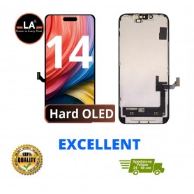 DISPLAY LCD + TOUCH SCREEN LA HARD OLED FHD PER APPLE IPHONE 14 + FRAME