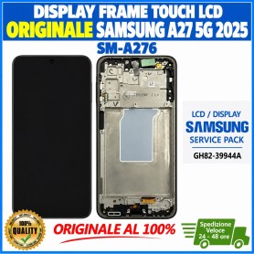 DISPLAY LCD TOUCH ORIGINALE SAMSUNG A27 5G 2025 SM-A276 NERO CON FRAME
