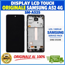 DISPLAY LCD TOUCH ORIGINALE SAMSUNG A52 4G SM-A525 BLU CON FRAME