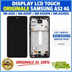 DISPLAY LCD TOUCH ORIGINALE SAMSUNG A52 4G SM-A525 NERO CON FRAME
