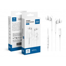 BLUE STAR AURICOLARE WIRE EARPHONES TYPE C (DAC) WITH MICROPHONE M15C 1,2 M WHITE